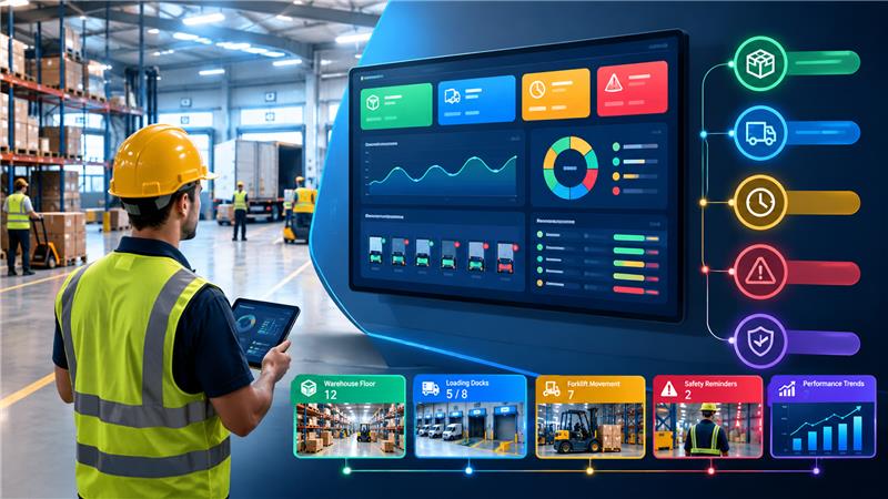 Mawalog Smart Signage for Warehouse Dashboard and Real-Time Operations